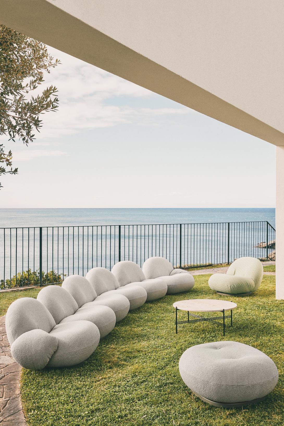 Fauteuil d'extérieur Pacha Libera 02 à base pivotante gris mousse de Pierre Paulin en vente 10