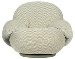 Gubi Pacha Outdoor Lounge Upholstered Chair With Armrest by Pierre Paulin