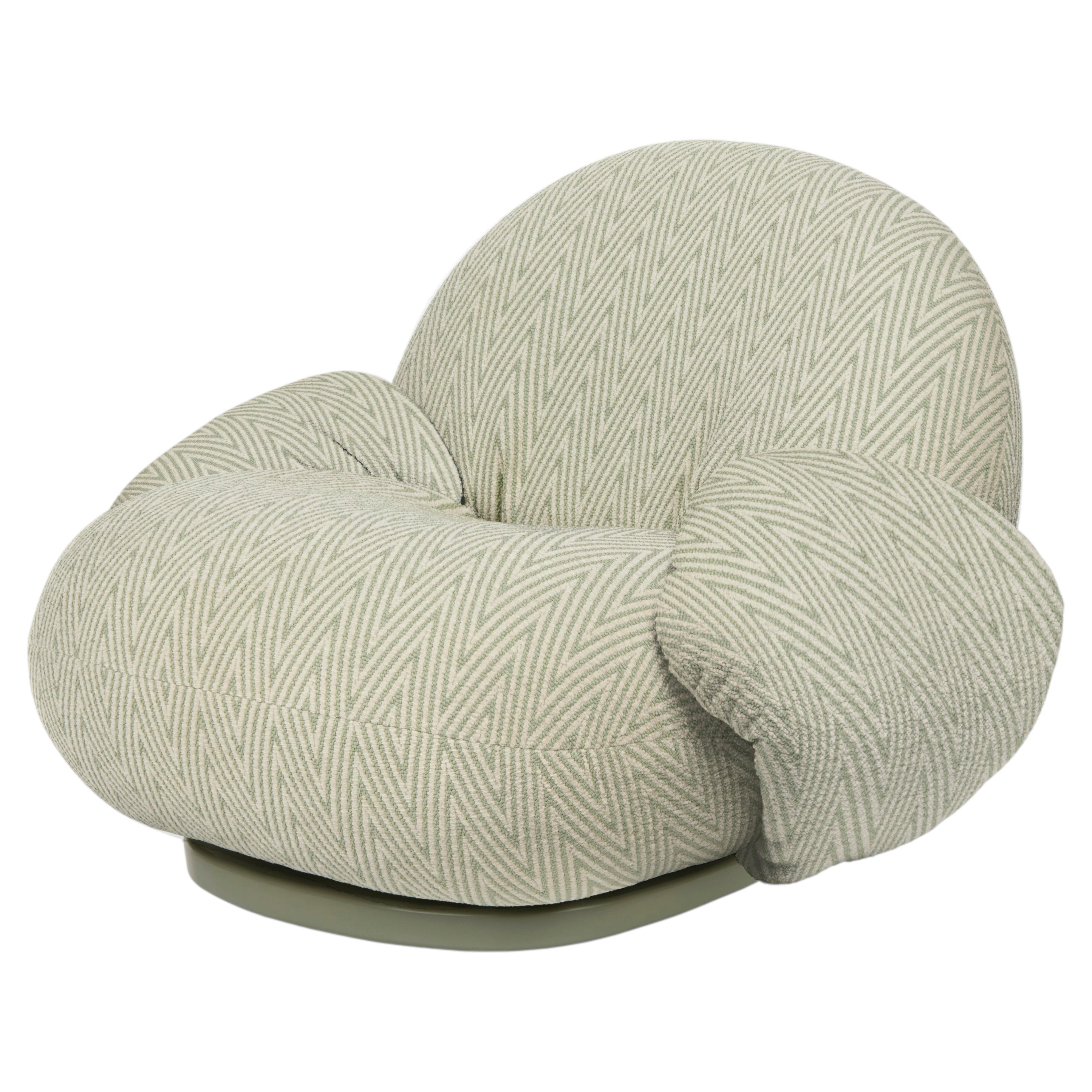 Gubi Pacha Outdoor Lounge Upholstered Chair With Armrest by Pierre Paulin For Sale