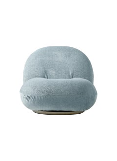 Gubi Pacha Swivel Lounge Upholstered Chair in Pearl Gold Base by Pierre Paulin