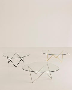GUBI Pedrera Coffee Table Brass Base by Cosini & Ruiz Millet