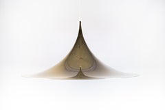 Gubi Semi Pendant, Large Model, in Brass, by Claus Bonderup and Thorsten Thorup