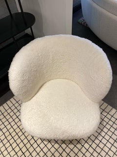 Gubi Sheepskin Stay Swivel Lounge by Space Copenhagen in STOCK
