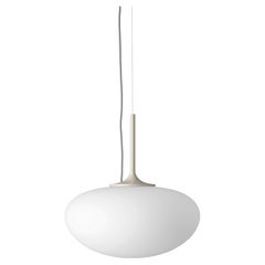 Gubi Stemlite Pendant Lamp in Frosted Glass and Pebble Gray by Bill Curry