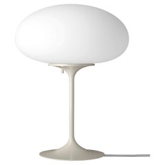 Gubi Stemlite Table Lamp in Frosted Glass and Pebble Gray by Bill Curry
