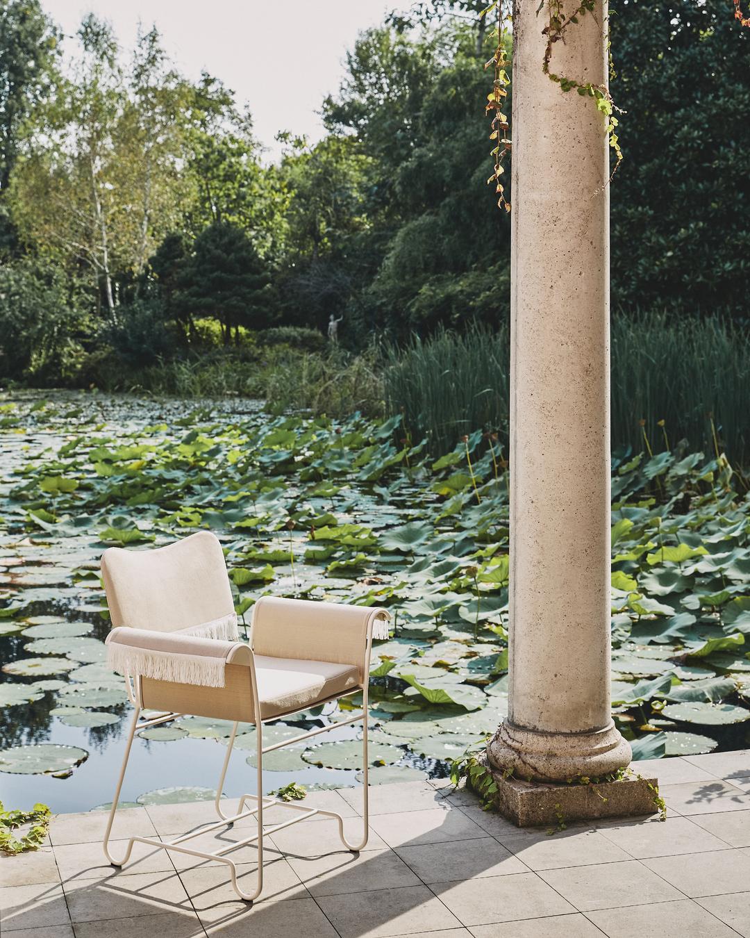 Gubi Tropique Outdoor Dining Chair designed by Mathieu Mategot For Sale 4