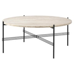 Gubi TS Table d'appoint pour l'extérieur en travertin blanc neutre par GamFratesi