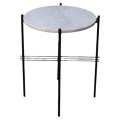 Gubi TS Side Table with White Carrara Marble Top