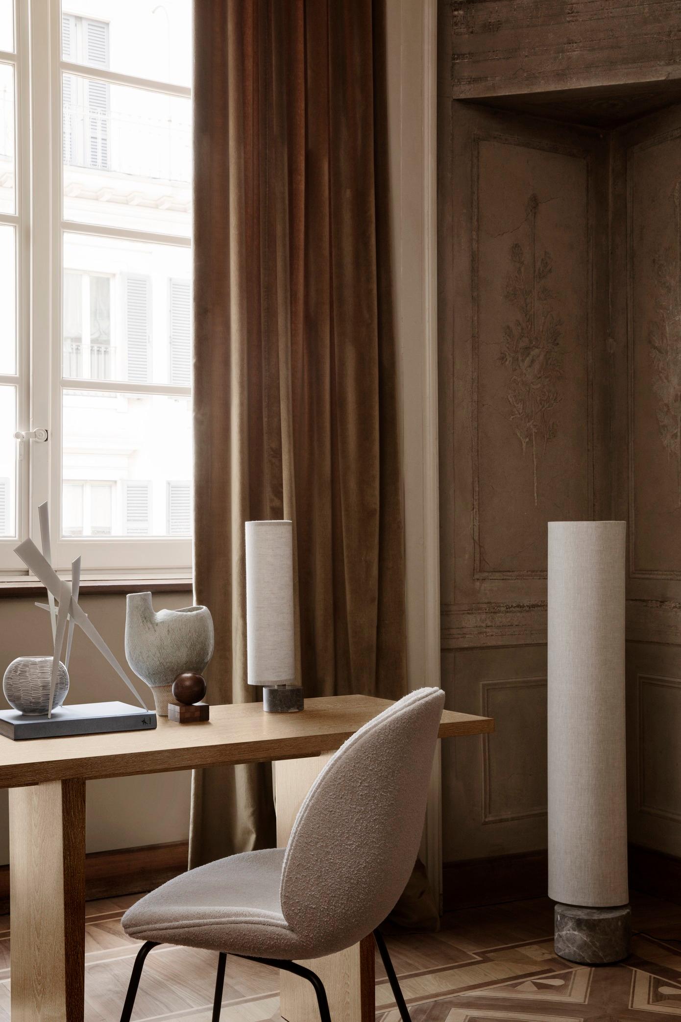 Contemporary GUBI Unbound Table Lamp White Shade by Space Copenhagen For Sale