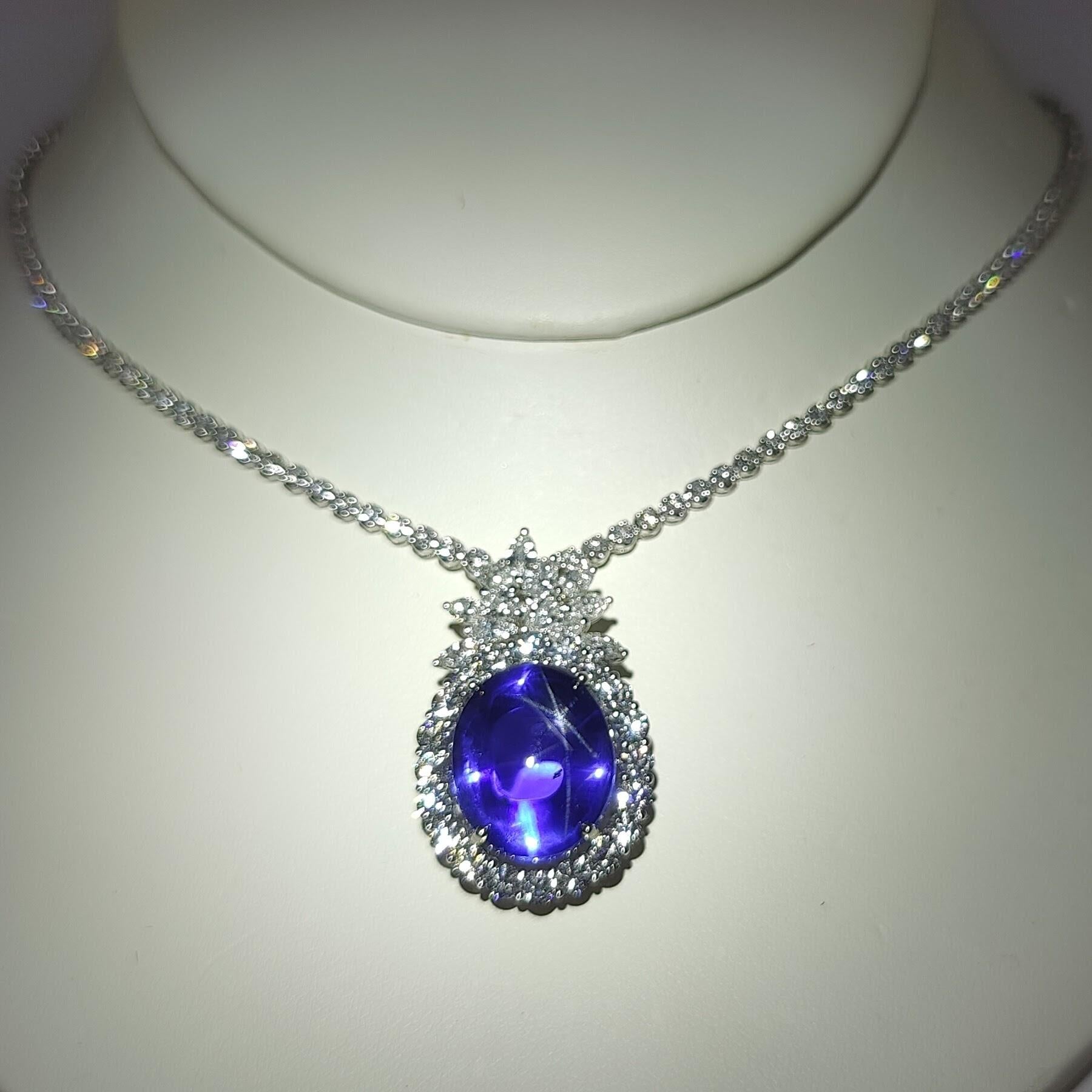 blue star sapphire necklace