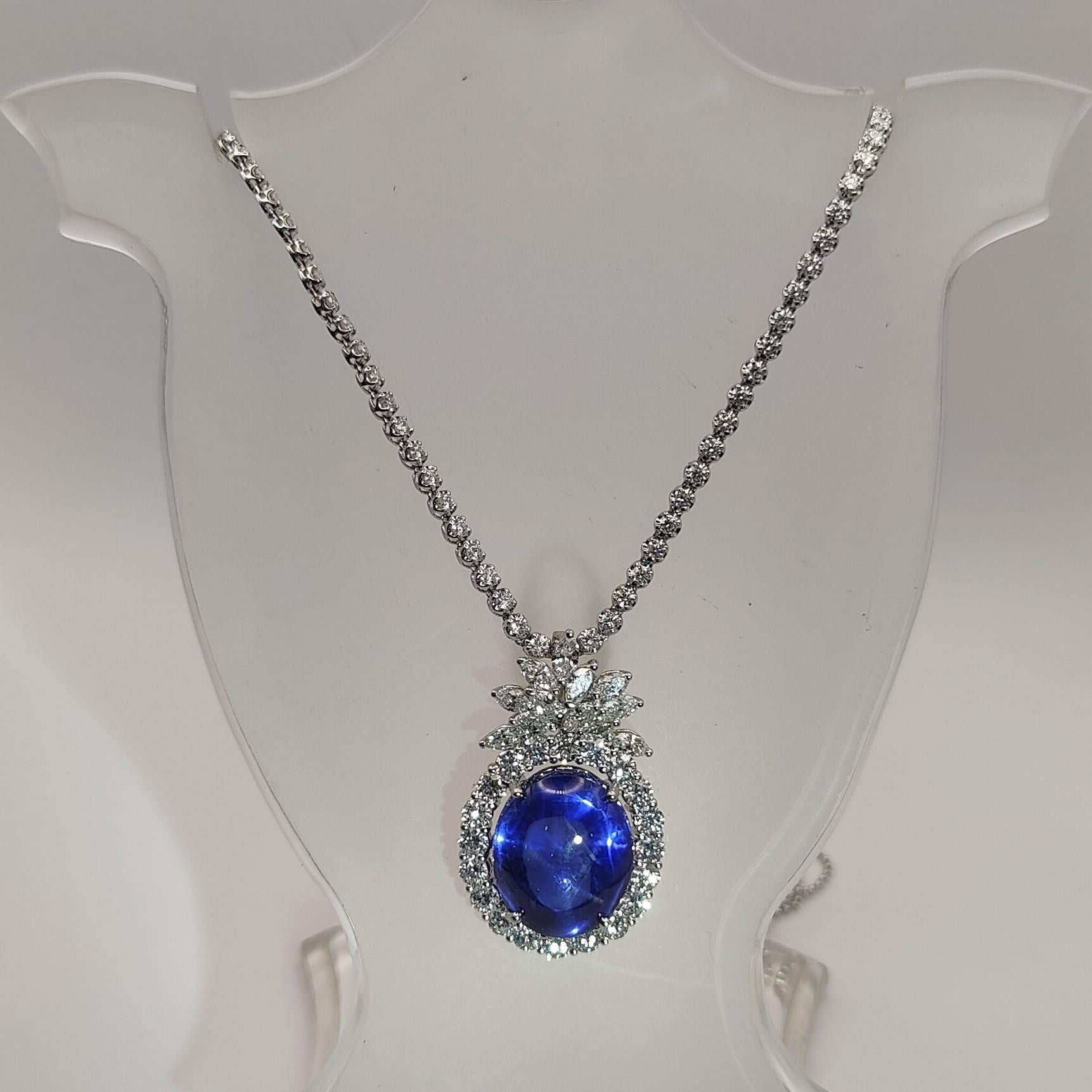 blue star sapphire pendant