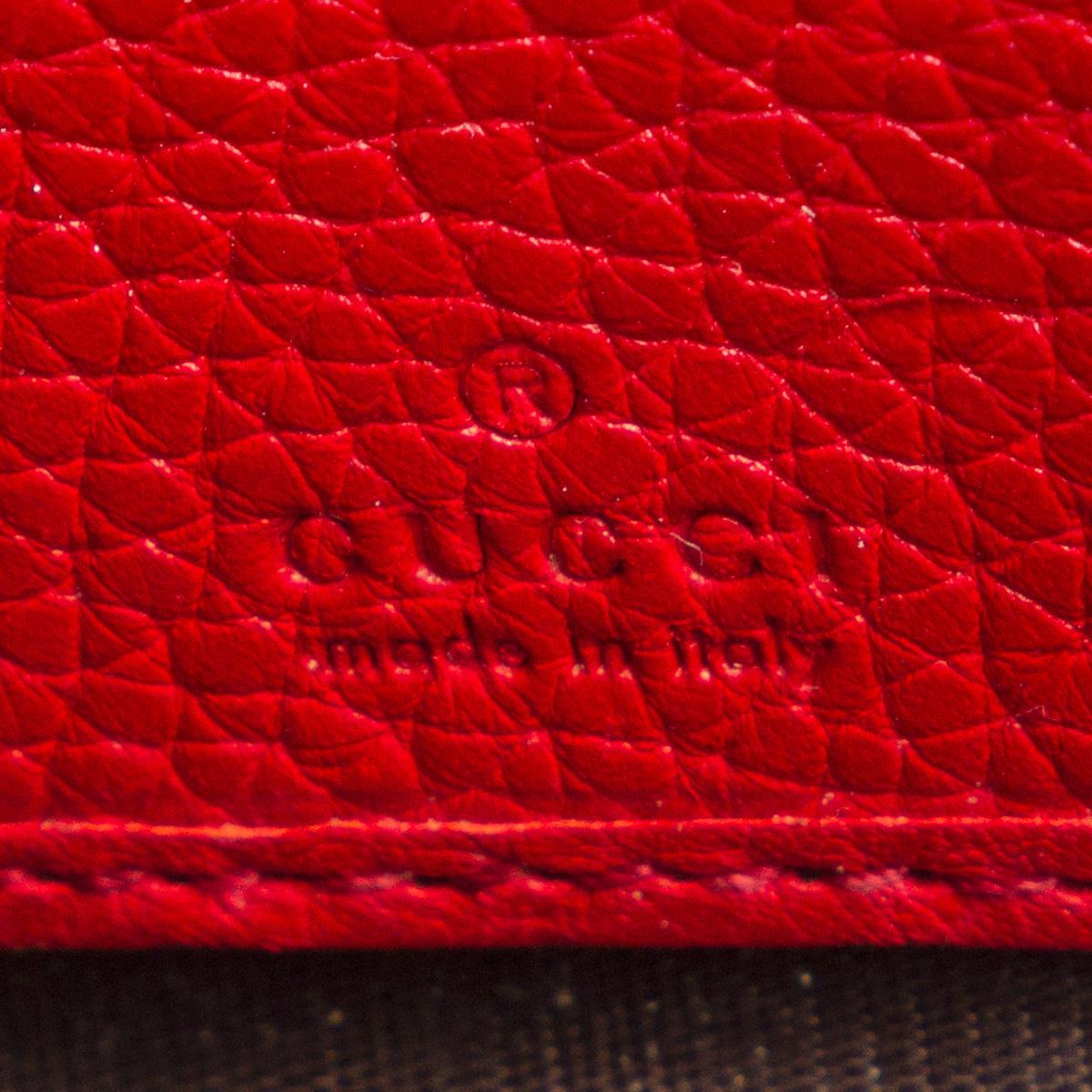 Women's GUCC red leather SOHO ZIP AROUND Wallet