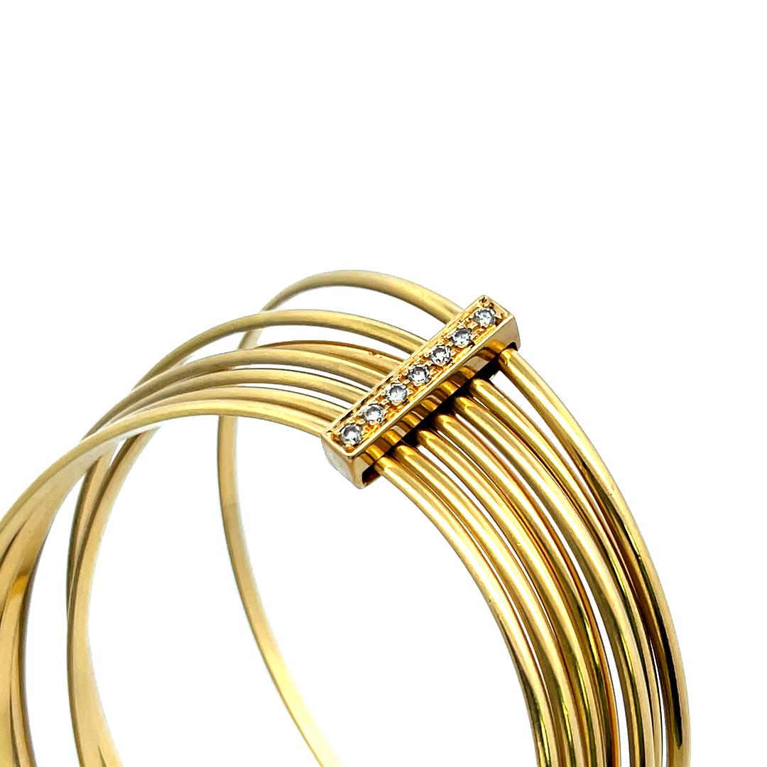 Gucci - Bracelet en or jaune 18 carats avec diamants ronds et brillants de 0,35 carat en vente 6