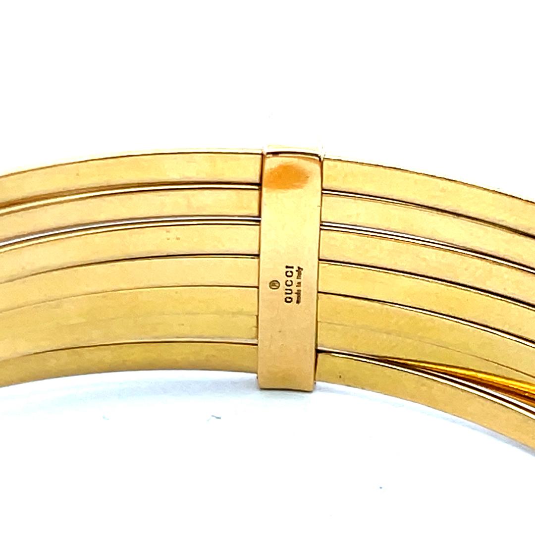 Gucci - Bracelet en or jaune 18 carats avec diamants ronds et brillants de 0,35 carat en vente 7