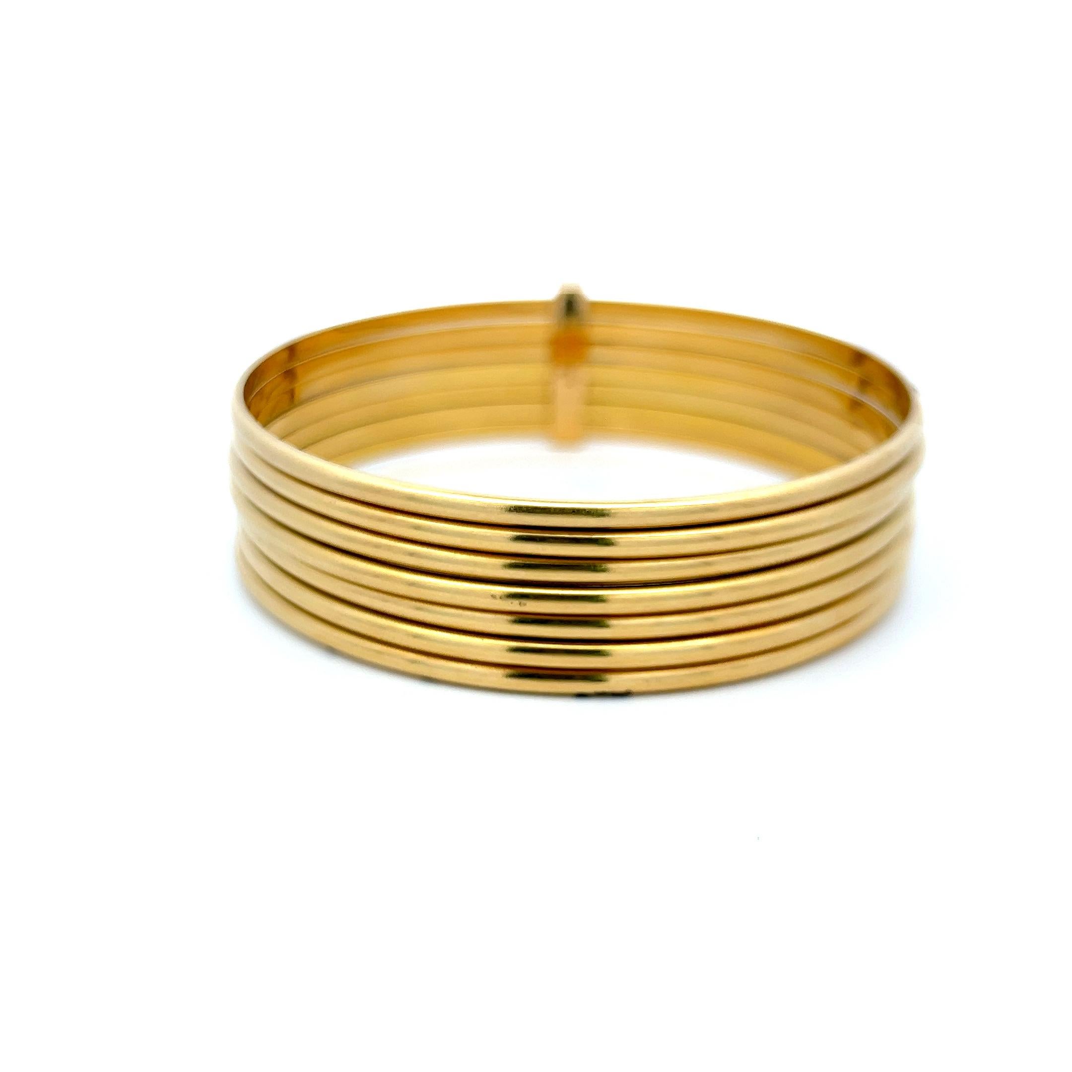 Taille ronde Gucci - Bracelet en or jaune 18 carats avec diamants ronds et brillants de 0,35 carat en vente