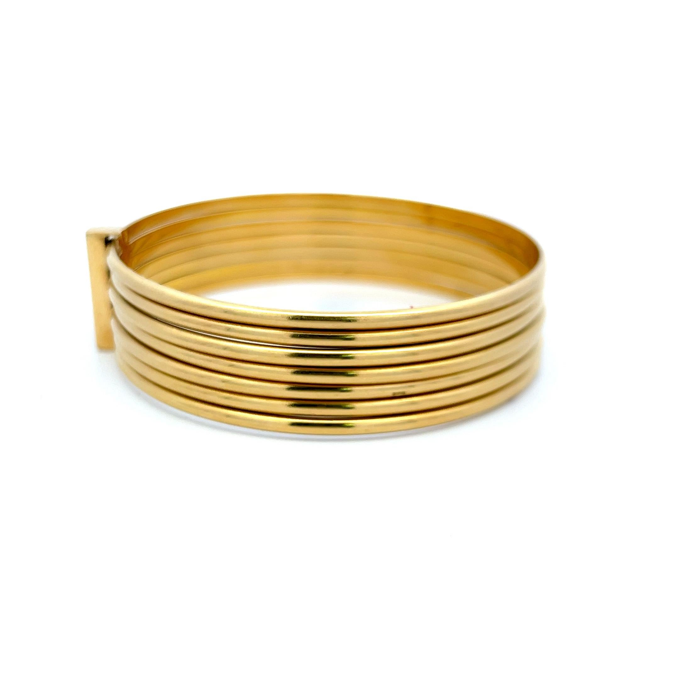 Gucci - Bracelet en or jaune 18 carats avec diamants ronds et brillants de 0,35 carat Bon état - En vente à New York, NY