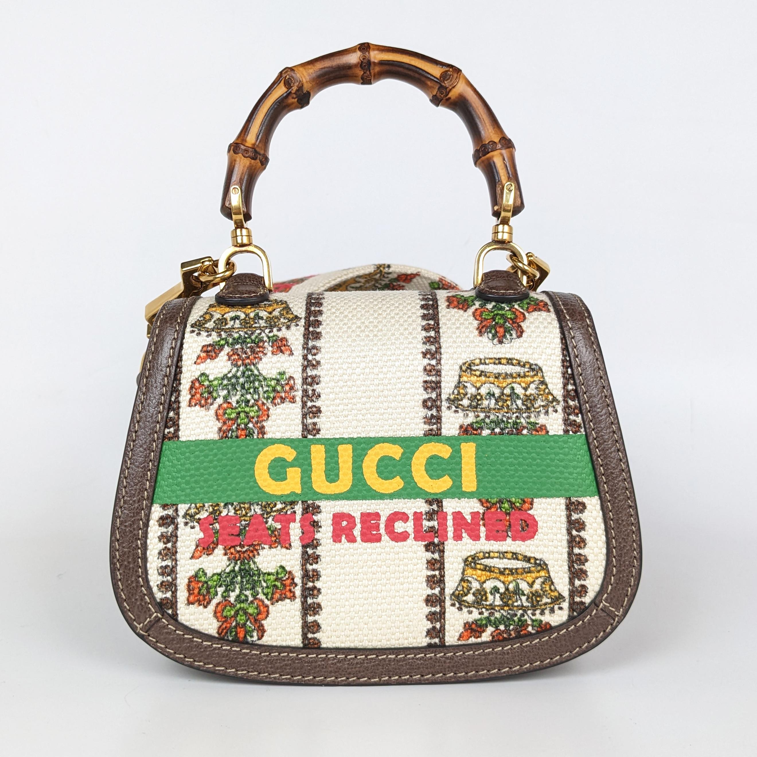 Condition: This authentic Gucci bag is in excellent pre-loved condition. There are light marks on the leather near the turn clasp.

Est. Retail: $3770

Includes: Dust bag, detachable strap

Features: Detachable strap, bamboo turn clasp, interior