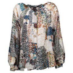 Gucci 100% Silk Printed Blouse - Size 38