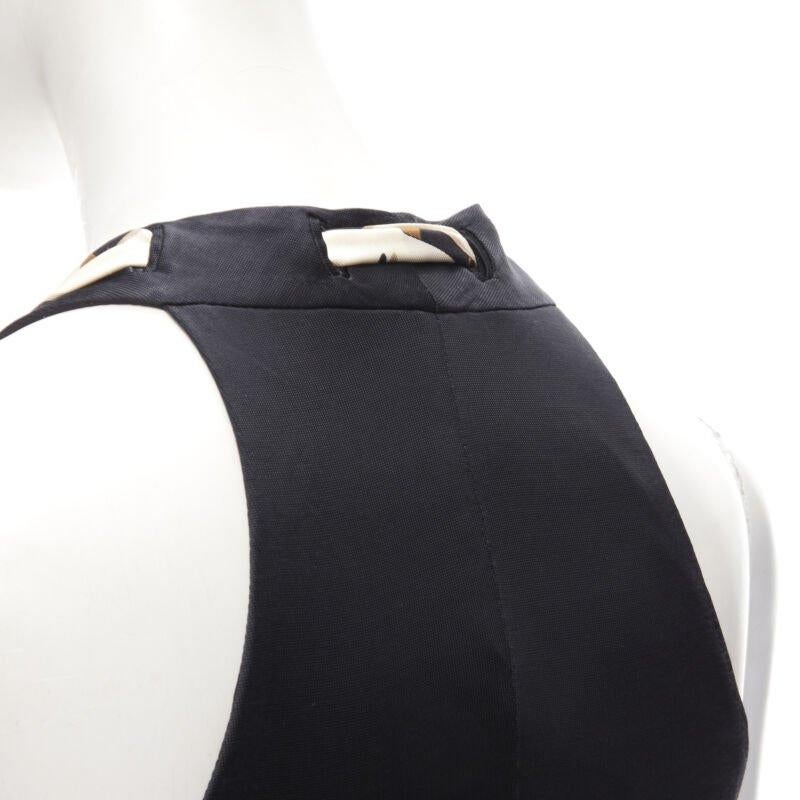 GUCCI 100% silk Riding Boot print scarf black mini dress IT38 XS For Sale 4