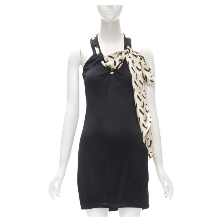 black tie front mini dresses BLACK TIE LADY SLEEVELESS HALTER MINI DRESS – AKIRA main image 0