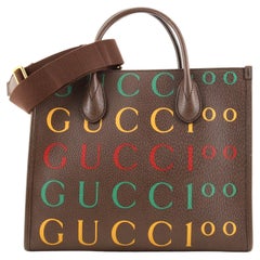 Gucci 100 Tote Printed Leather Small