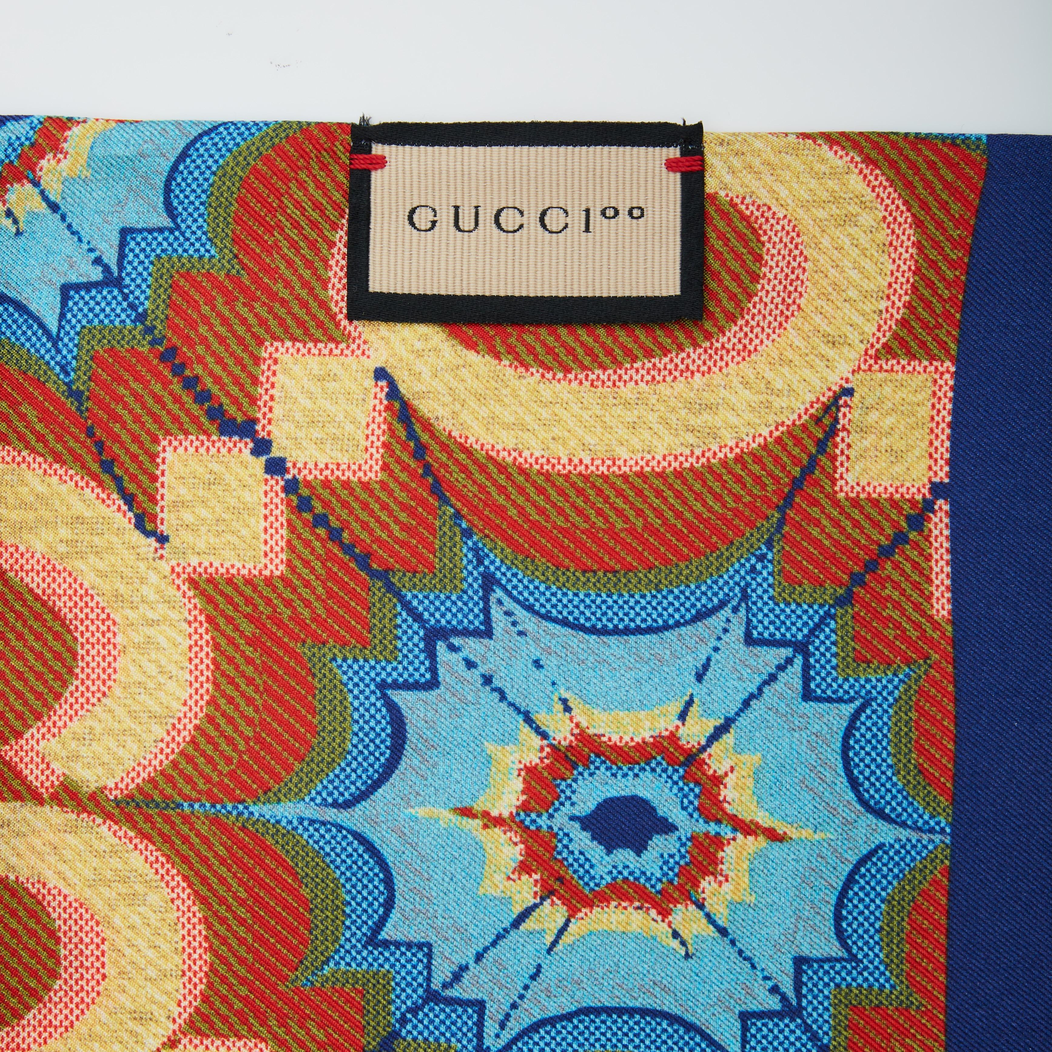 Gucci-Schal zum 100. Jahrestag in limitierter Auflage (692032) (Braun)