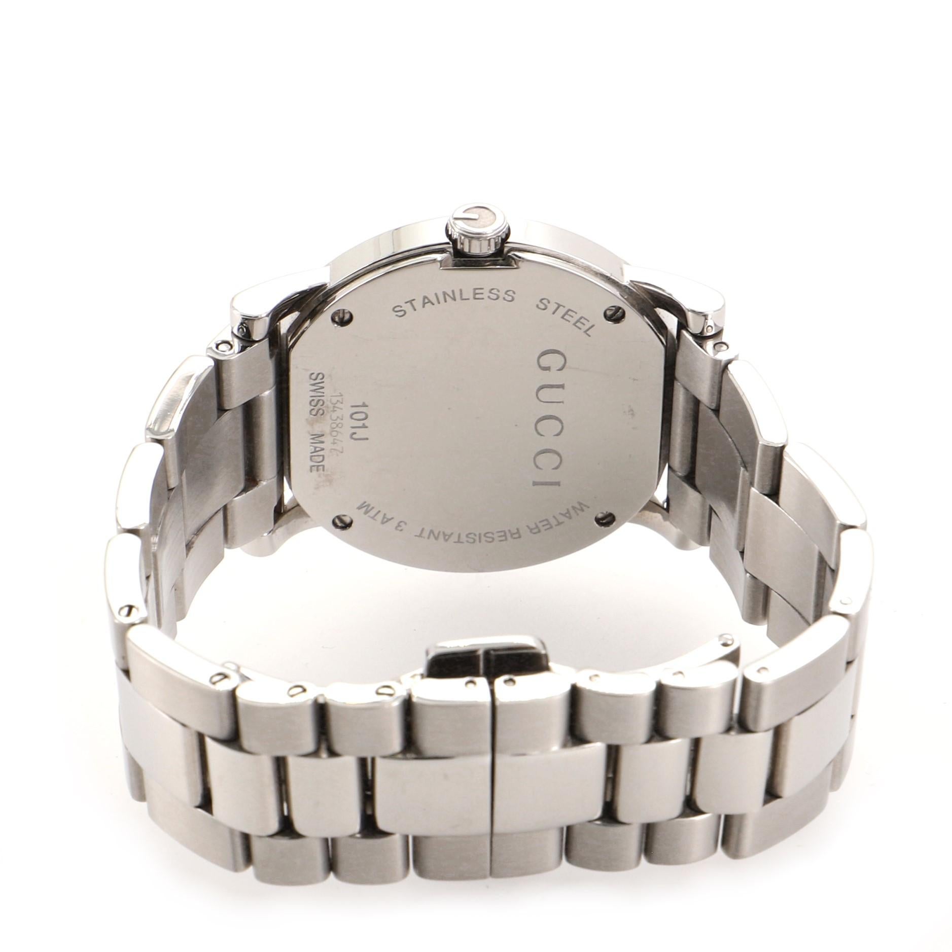 Men's Gucci 101J Quartz Watch Stainless Steel 36