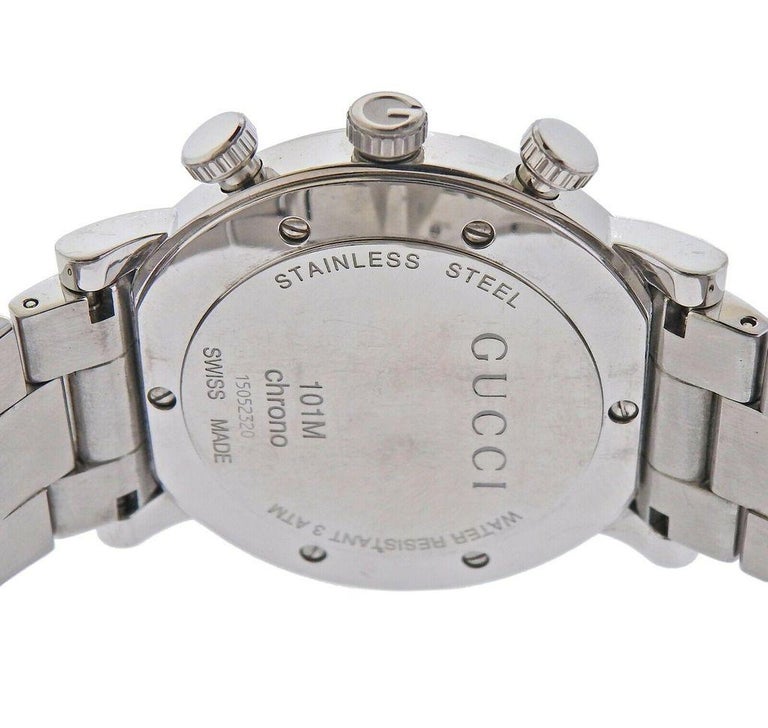 Gucci 101M Chronograph Chronoscope Diamond Watch YA101324 at 1stDibs | gucci  chronoscope watch 101m, gucci 101m chrono diamonds, gucci 101m chrono swiss  made