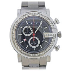 Gucci 101M Chronograph Chronoscope Diamond Watch YA101324