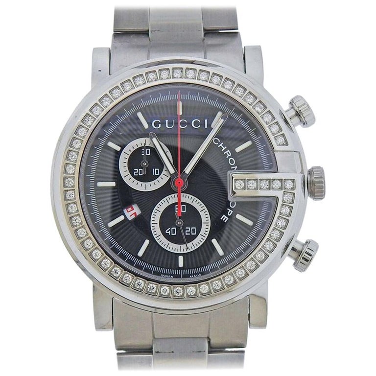 Gucci 101M Chronograph Chronoscope Diamond Watch YA101324 at 1stDibs | gucci  chronoscope watch 101m, gucci 101m chrono diamonds, gucci 101m chrono swiss  made