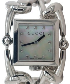 Gucci 116.3 Signoria Horsebit Watch with MOP Dial, Quartz with Box & Papers