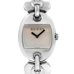 Gucci 121 Marina Chain MOP Dial Steel Quartz Ladies Watch YA121302 Zoho Synced
