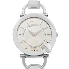 Gucci 122.5 Chiodo Stainless Steel Silver Dial Quartz Womens Watch YA122508