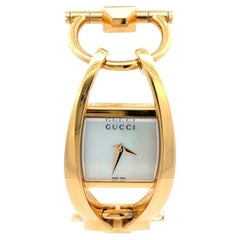 Gucci 123.5 Chiodo Mother of Pearl 18 Karat Solid Gold Wristwatch