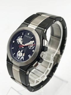 Gucci 124 YA124402 Titanium Black Chronograph Quartz Ladies Watch