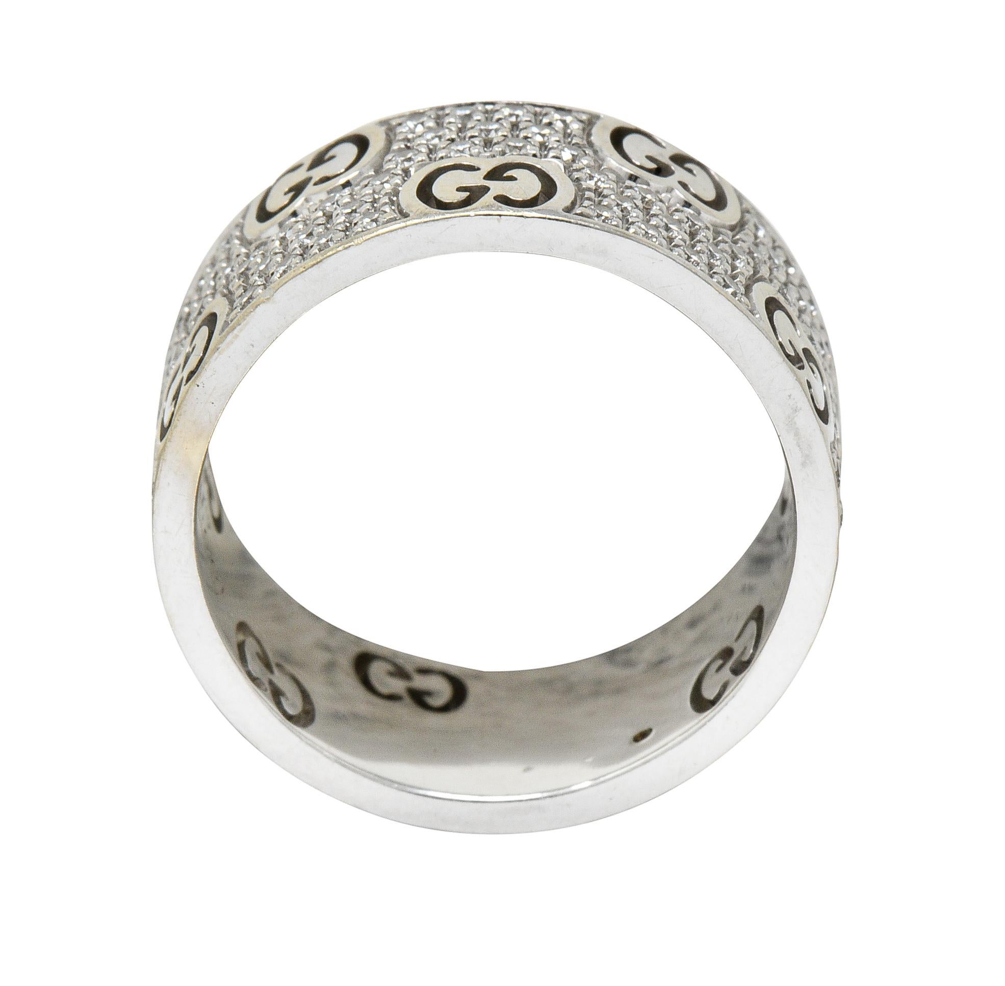 Contemporary Gucci 1.25 Carats Pave Diamond 18 Karat Gold Stardust Band Ring