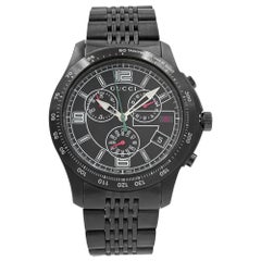 Gucci 126 Black PVD Stainless Steel Black Dial Quartz Men's Watch YA126217