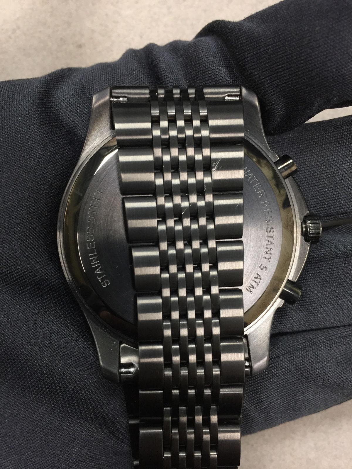 Gucci 126 Black PVD Steel Chrono Tachymeter Quartz Men's Watch YA126217