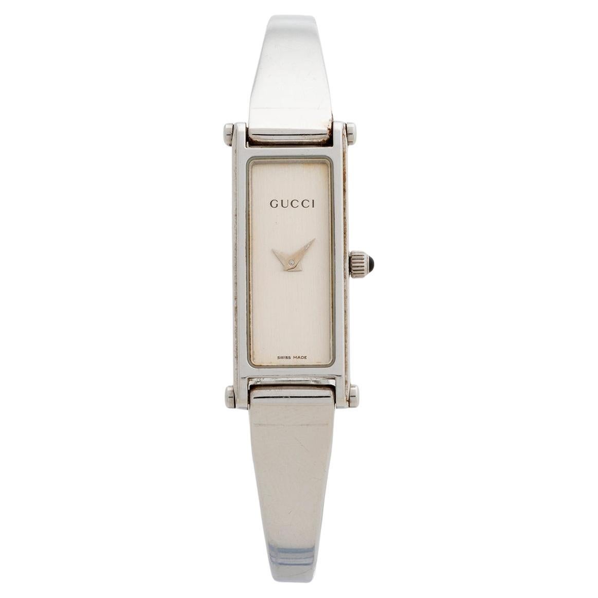 Gucci 1500 L, Edelstahl, ca. 155mm Handgelenk, Box & Papiere, Jahr 2004