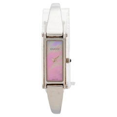 Gucci 1500L Ladies Wristwatch. Mother of Pearl Dial, Medium Bracelet. Yr 1999