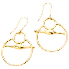 Vintage Gucci 18 Karat Gold Ladies Earrings