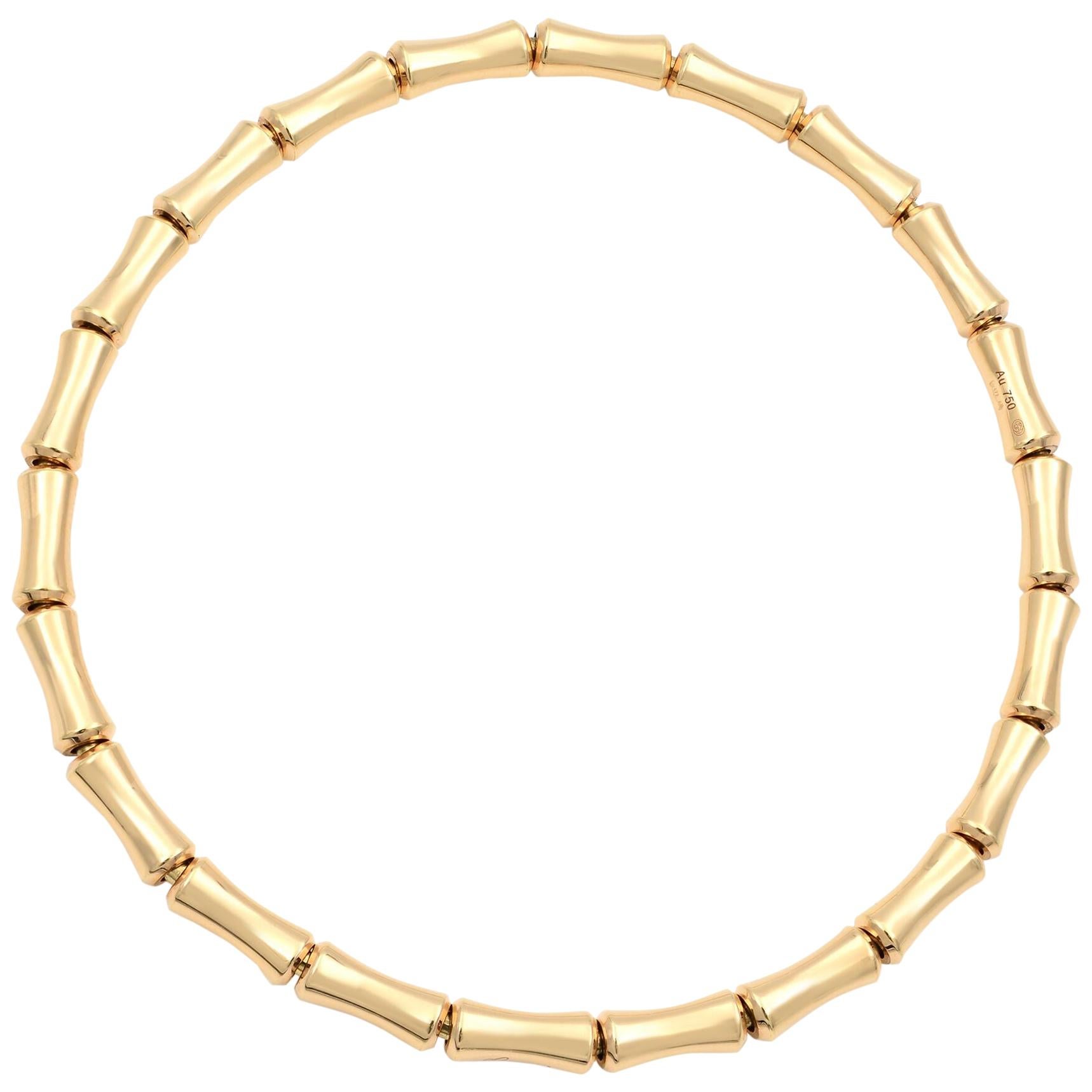 Gucci 18 Karat Rose Gold Bamboo Thin Bracelet