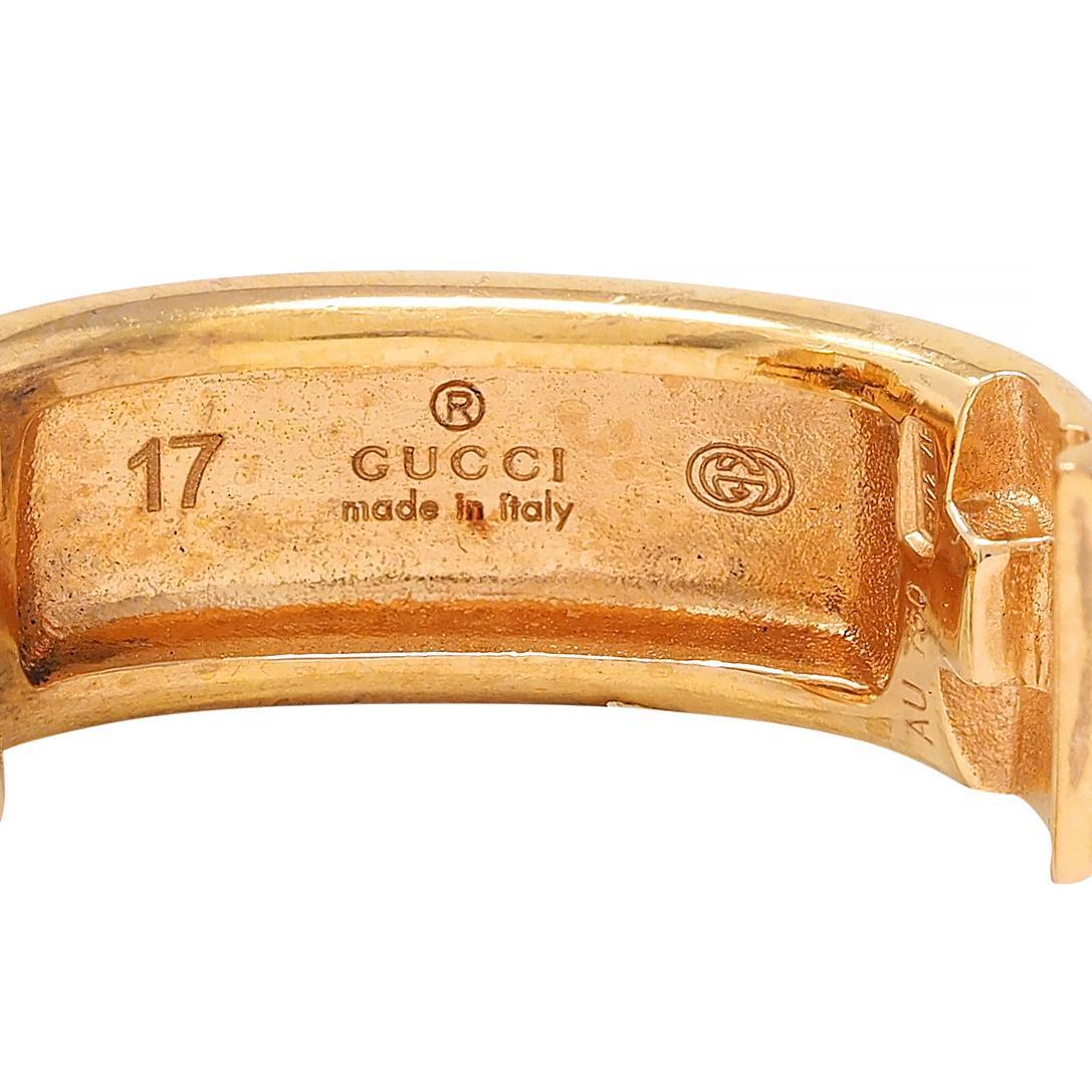 Gucci 18 Karat Rose Gold Vintage Horsebit Link Bracelet For Sale 6