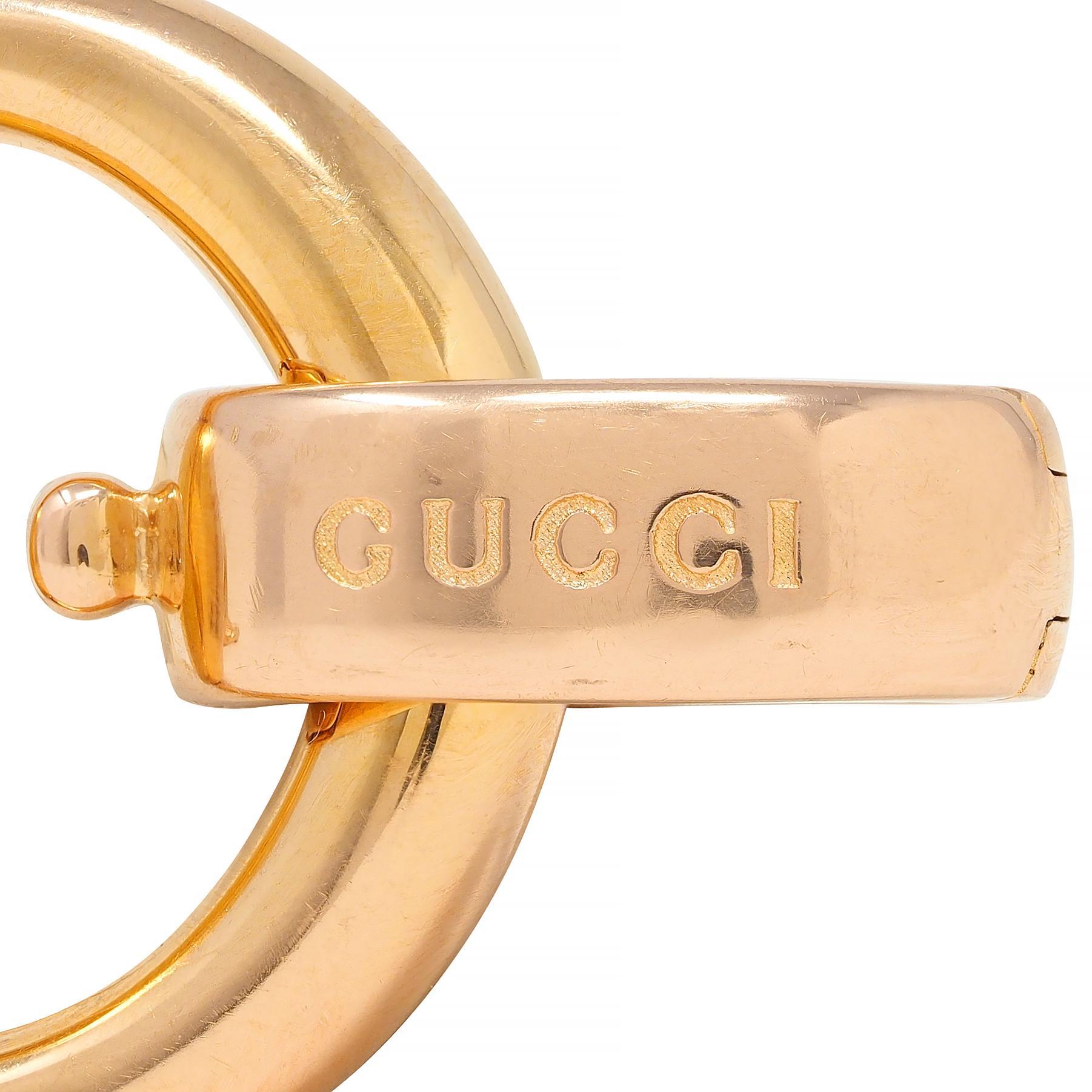 Gucci 18 Karat Rose Gold Vintage Horsebit Link Bracelet For Sale 5