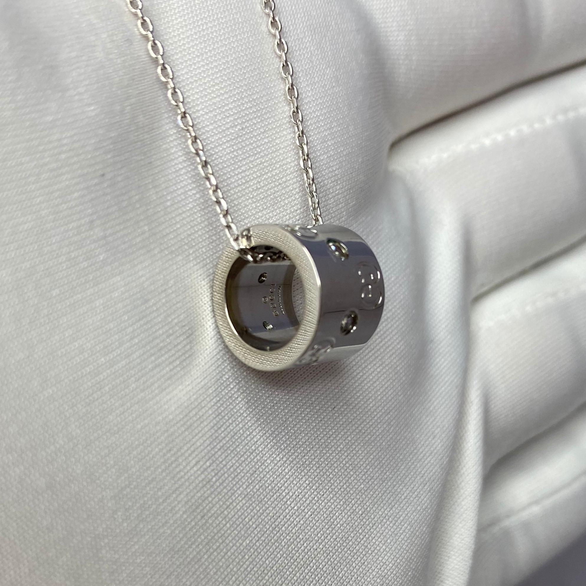 gucci white gold necklace