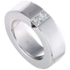 Gucci 18 Karat White Gold Diamond Invisible Setting Band Ring