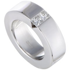 Gucci 18 Karat White Gold Diamond Invisible Setting Band Ring