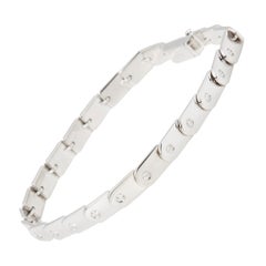 Gucci 18 Karat White Gold Diamond Set Link Bracelet