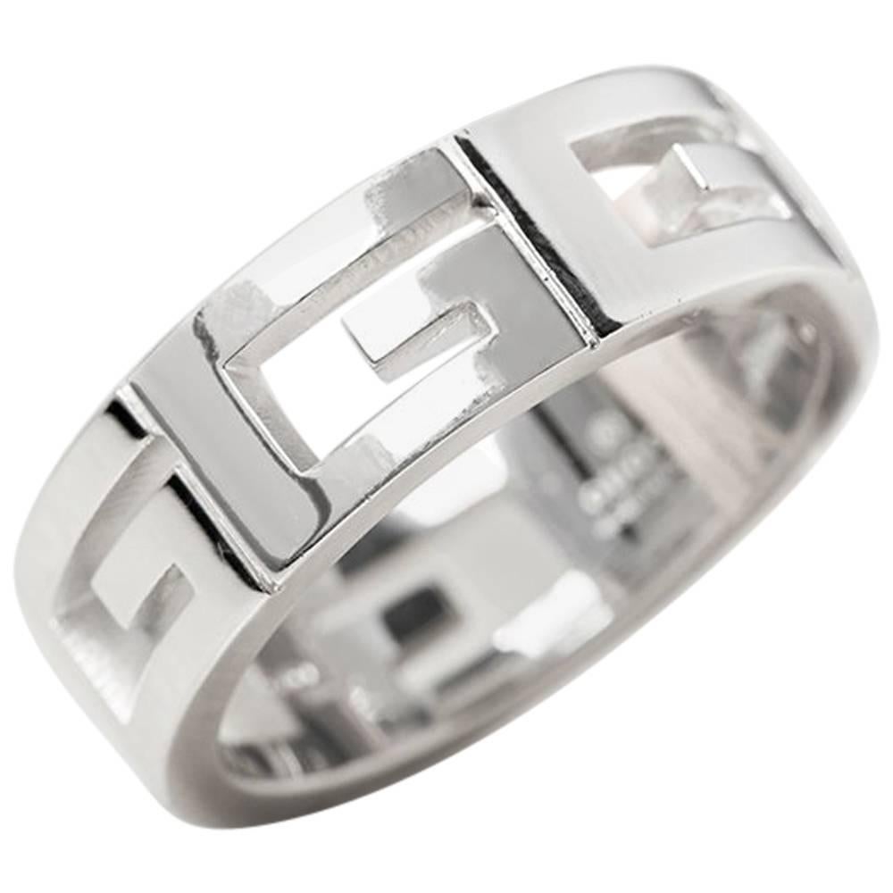 white gold gucci ring mens