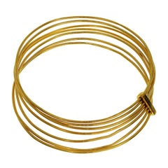 Gucci 18 Karat Yellow Gold 7 Rows Bangle Bracelet